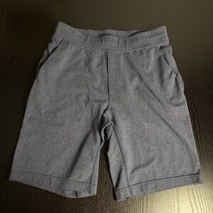 LULULEMON Mens M Heathered Blue Pull-On Sweat/Athletic Shorts 10" Inseam